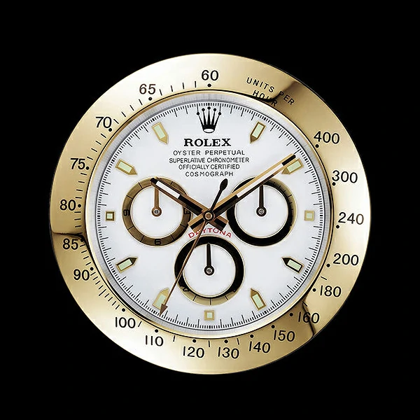 Rolex Daytona Cosmograph Wall Clock Gold White new59820