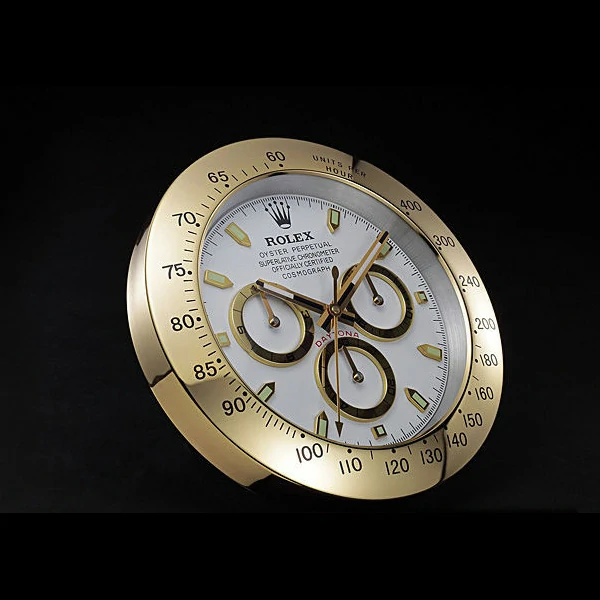 Rolex Daytona Cosmograph Wall Clock Gold White new59820