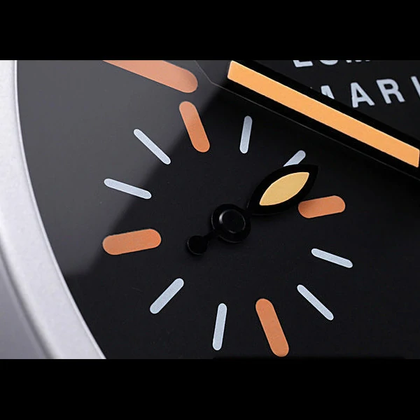 Panerai Luminor Marina Wall Clock Silver Orange new59822