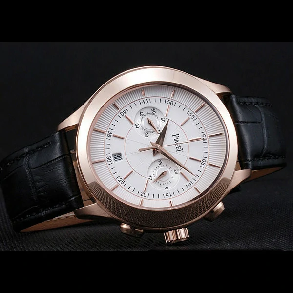 Piaget Gouverneur Chronograph Rose Gold White Dial new59894
