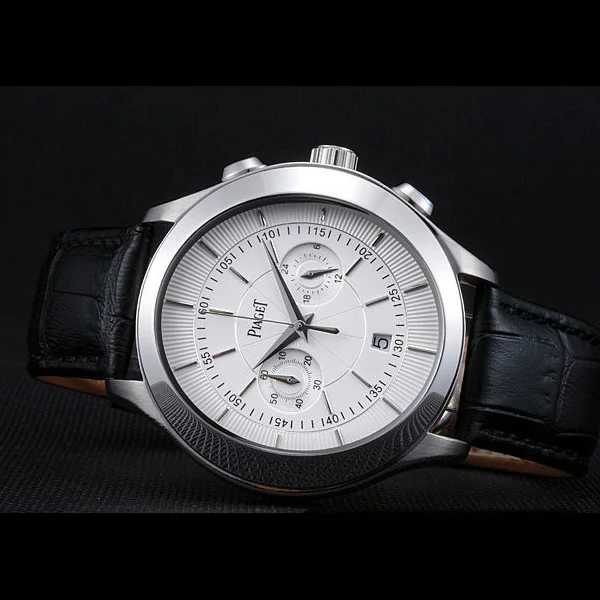 Piaget Gouverneur Chronograph Stainless Steel White Dial new59895