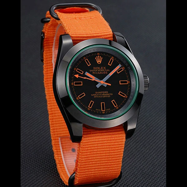 Rolex Milgauss Bamford Orange Nylon Strap new59917