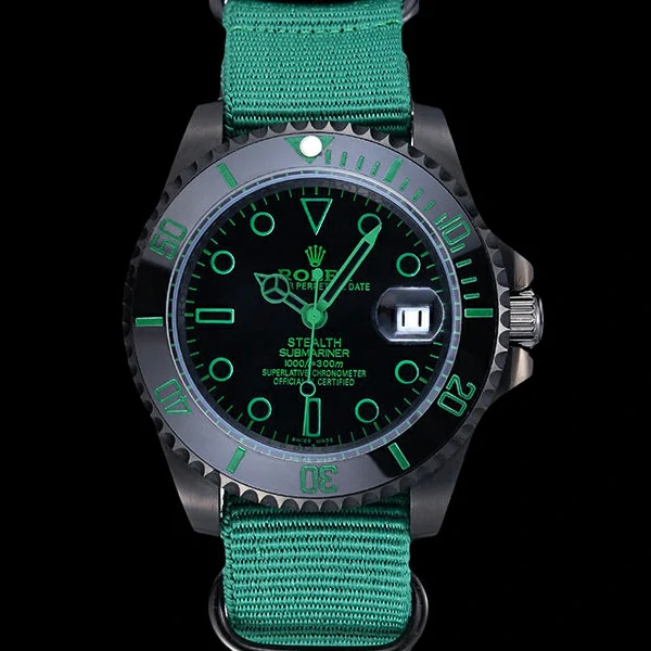 Rolex Stealth Submariner Green Nylon Strap new59923