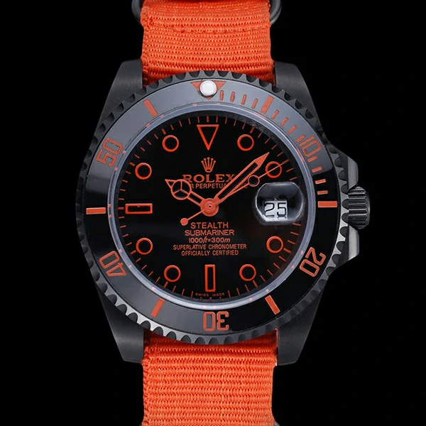 Rolex Stealth Submariner Orange Nylon Strap new59925