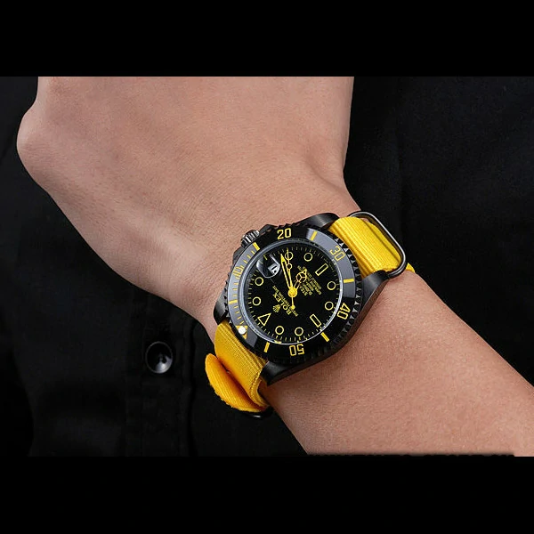 Rolex Stealth Submariner Yellow Nylon Strap new59926