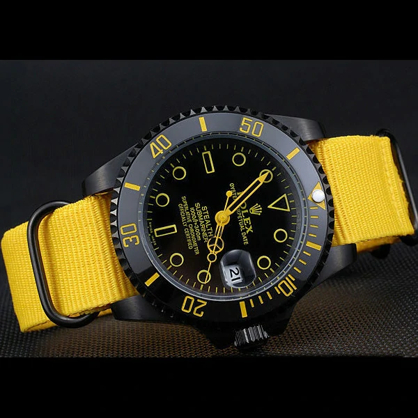 Rolex Stealth Submariner Yellow Nylon Strap new59926