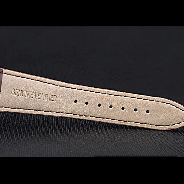 Patek Philippe Geneve Complications White Dial Rose Gold Bezel Brown Leather Band new60043