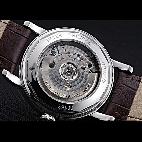 Patek Philippe Geneve Grand Complications White Dial Tourbillon Stainless Steel Bezel Brown new60053