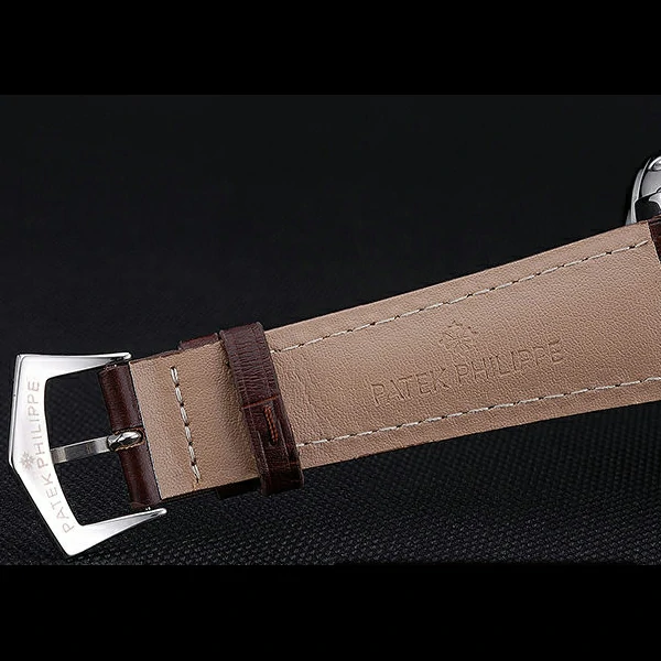 Patek Philippe Grand Complications Stainless Steel Case White Dial Roman Numerals Brown Leather new60153