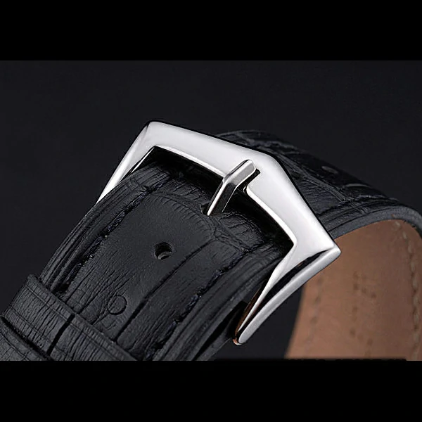 Patek Philippe Grand Complications Stainless Steel Case Black Dial Black Leather Bracelet new60154