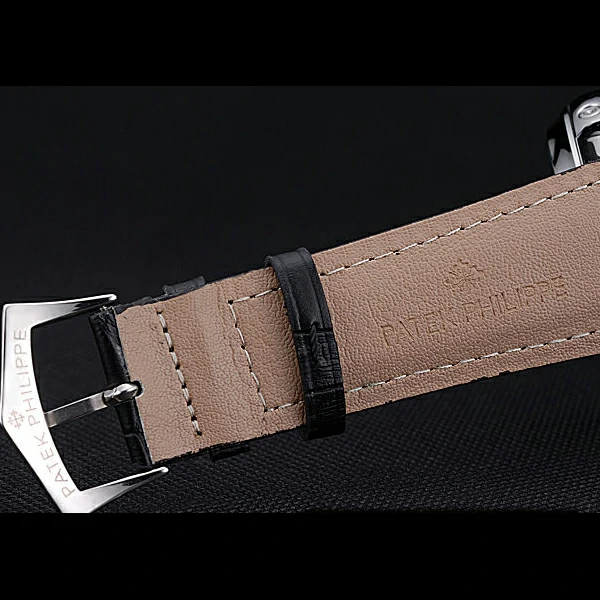 Patek Philippe Grand Complications Stainless Steel Case Black Dial Black Leather Bracelet new60154