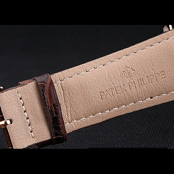 Patek Philippe Grand Complications Gold Case White Dial Brown Leather Bracelet new60155