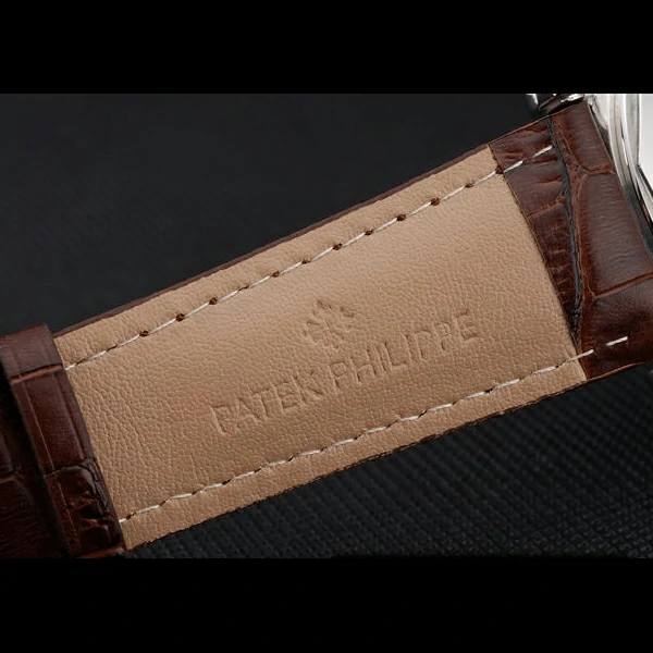Patek Philippe Grand Complications Stainless Steel Case White Dial Brown Leather Bracelet new60156