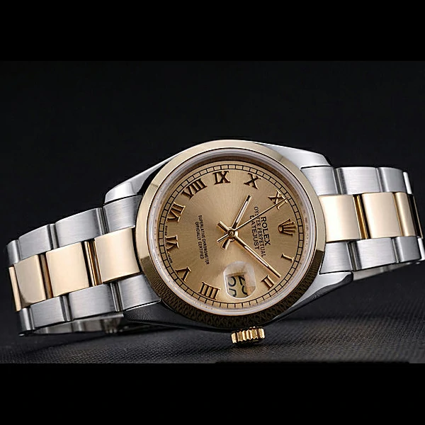 Rolex Datejust Stainless Steel And Gold Case Gold Dial new60161