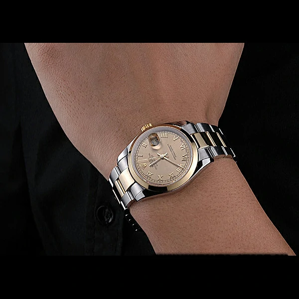 Rolex Datejust Stainless Steel And Gold Case Gold Dial new60161