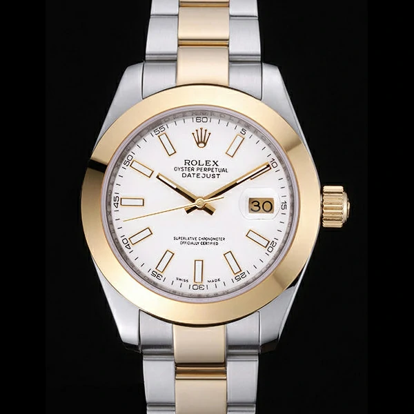 Rolex Datejust Stainless Steel And Gold Case White Dial new60163