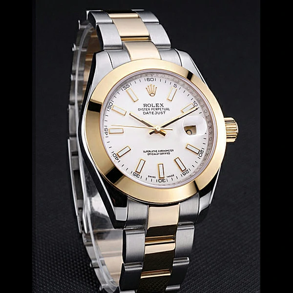 Rolex Datejust Stainless Steel And Gold Case White Dial new60163
