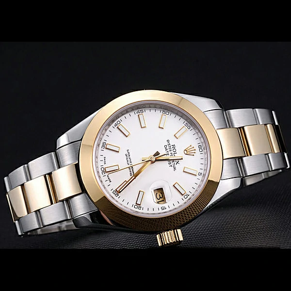 Rolex Datejust Stainless Steel And Gold Case White Dial new60163