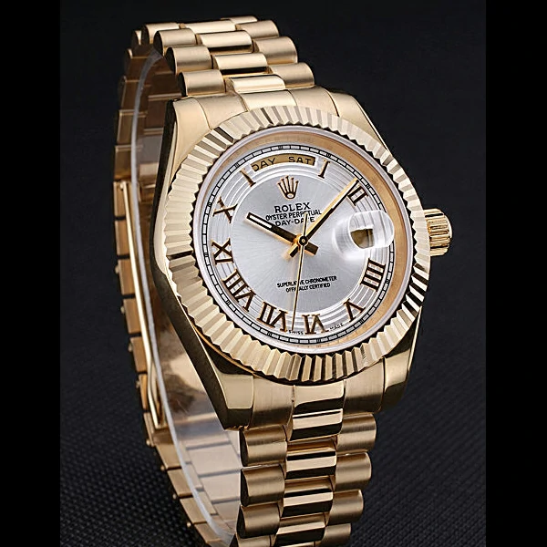 Rolex Day Date Gold Case White Dial new60164
