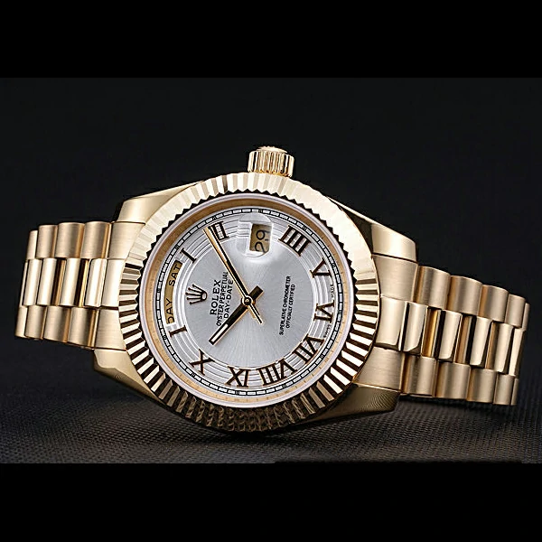 Rolex Day Date Gold Case White Dial new60164