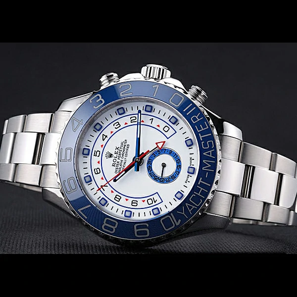 Rolex Yacht Master II White Dial Blue Bezel Stainless Steel Bracelet new60165