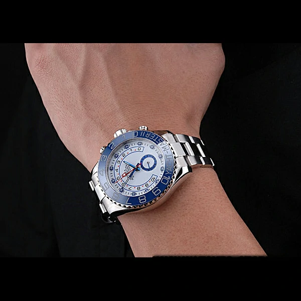 Rolex Yacht Master II White Dial Blue Bezel Stainless Steel Bracelet new60165