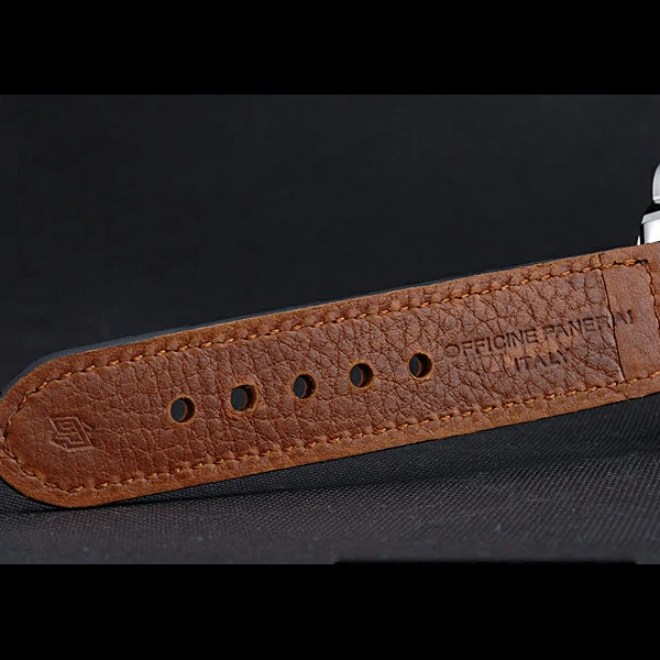 Panerai Luminor Marina Stainless Steel Bezel Brown Leather Bracelet new60209