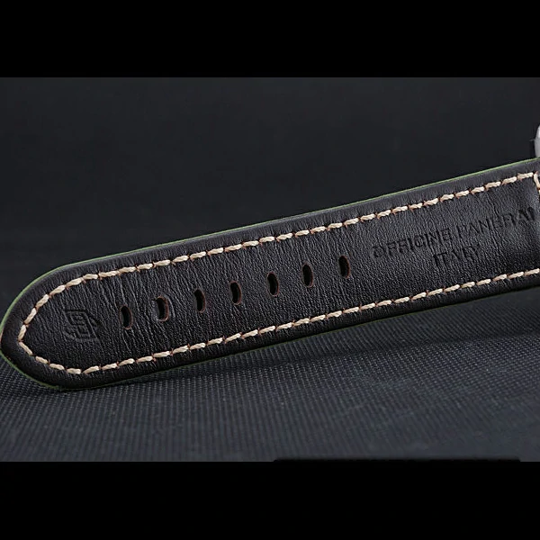 Panerai Luminor GMT Stainless Steel Bezel Green Leather Bracelet new60214