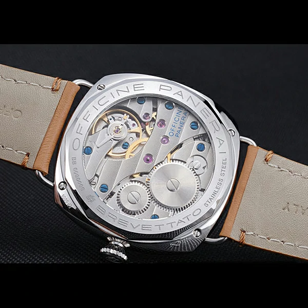 Panerai Luminor Marina Militare Stainless Steel Bezel Tan Bracelet new60222