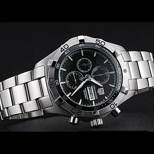 Tag Heuer Aquaracer 2000 Chronograph Black Dial Stainless Steel Band new60297
