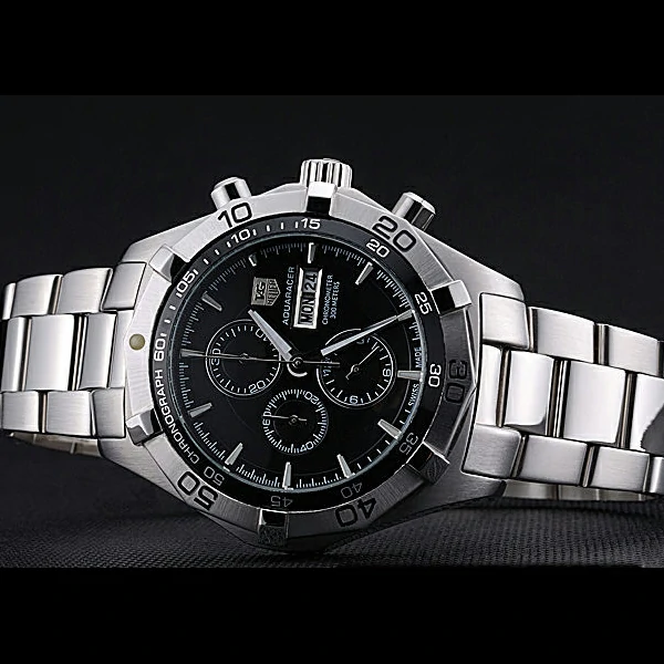 Tag Heuer Aquaracer 2000 Chronograph Black Dial Stainless Steel Band new60297