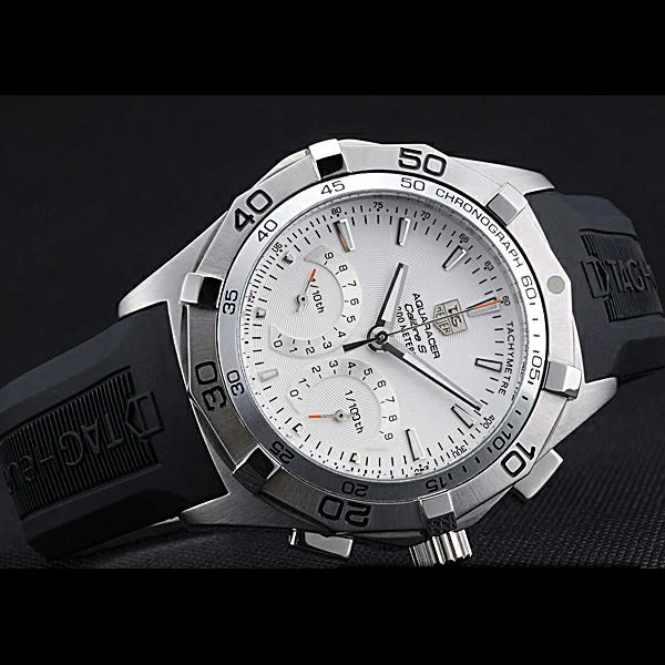 Tag Heuer Aquaracer Calibre S White Dial Black Rubber Band new60299