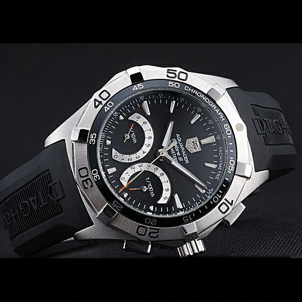 Tag Heuer Aquaracer Calibre S Black Dial Black Rubber Band new60300