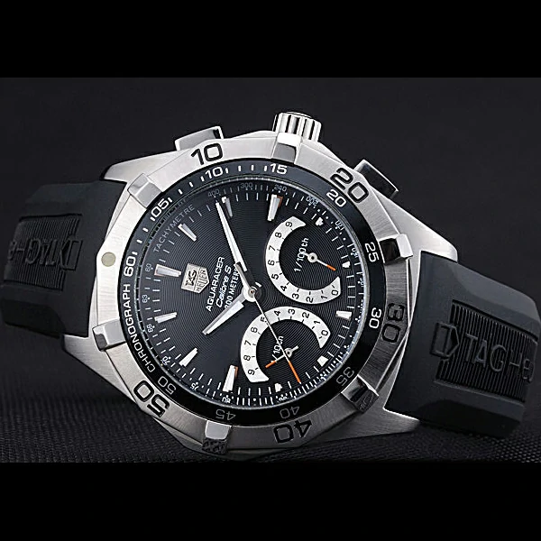 Tag Heuer Aquaracer Calibre S Black Dial Black Rubber Band new60300
