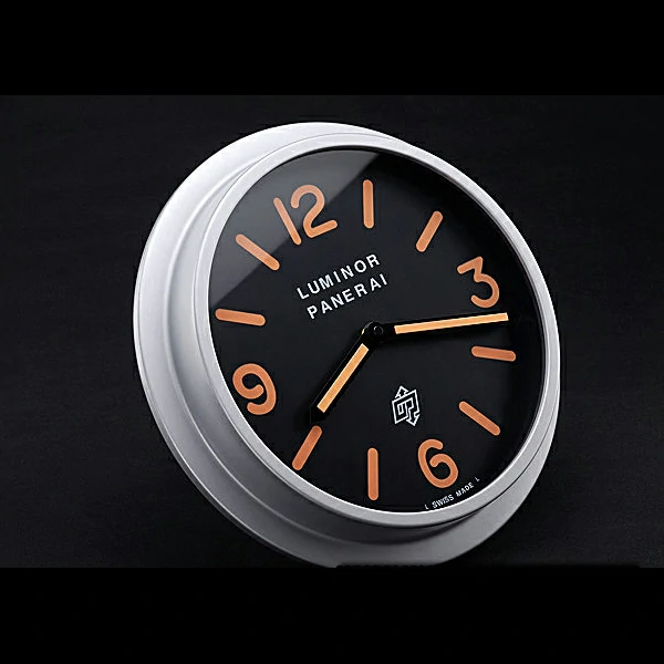 Panerai Luminor Marina Wall Clock Black Orange new60364