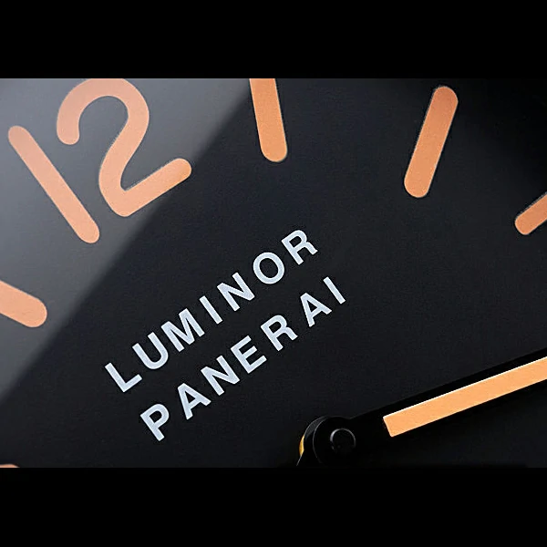 Panerai Luminor Marina Wall Clock Black Orange new60364