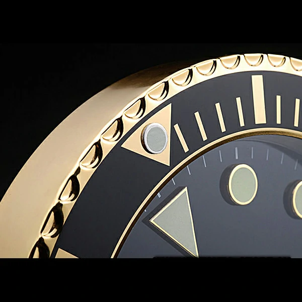 Rolex Submariner Wall Clock Black Gold new60368