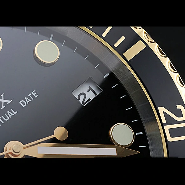 Rolex Submariner Wall Clock Black Gold new60368