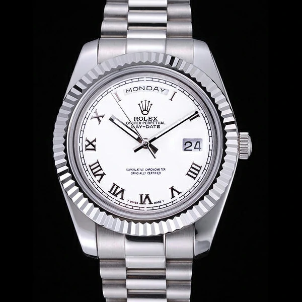 Rolex Day Date White Dial Stainless Steel Bracelet new60436