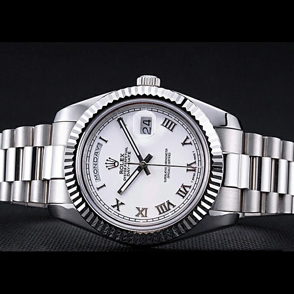 Rolex Day Date White Dial Stainless Steel Bracelet new60436