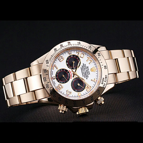 Rolex Cosmograph Daytona White with Black Subdials Gold Bracelet new60437