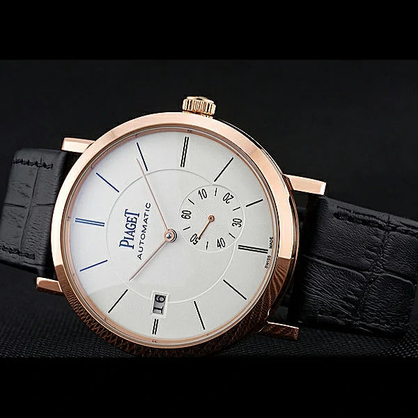 Piaget Altiplano Gold Case White Dial Black Leather Bracelet new60516