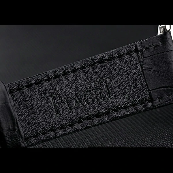 Piaget Altiplano Silver Case Black Dial Black Leather Bracelet new60517