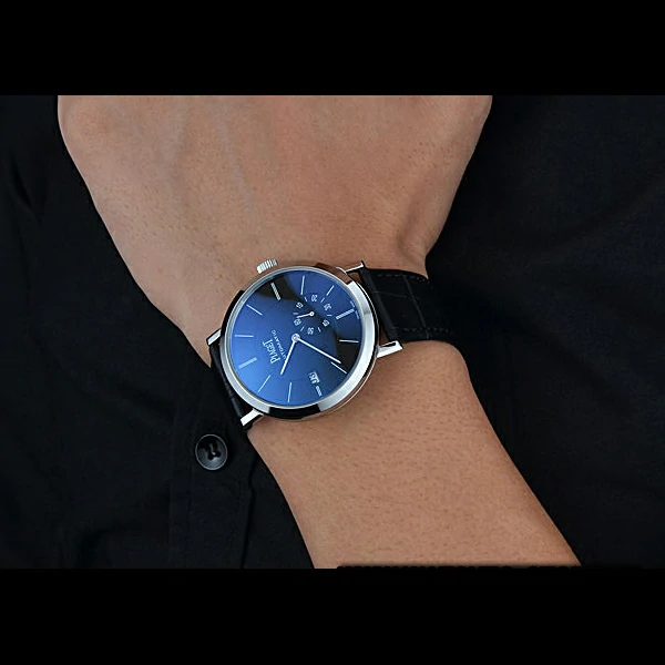 Piaget Altiplano Silver Case Black Dial Black Leather Bracelet new60517
