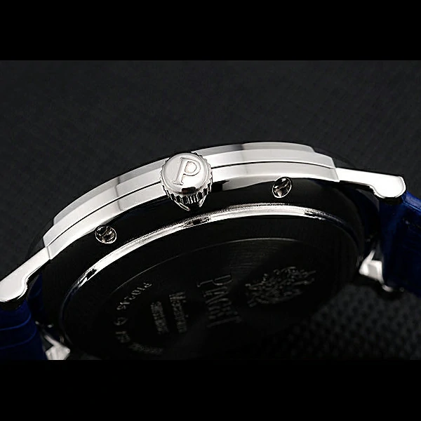 Piaget Altiplano Silver Case Blue Dial Blue Leather Bracelet new60518