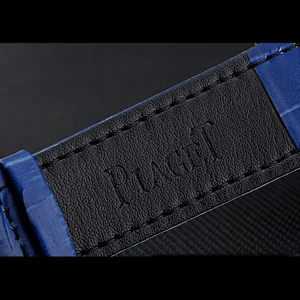 Piaget Altiplano Silver Case Blue Dial Blue Leather Bracelet new60518