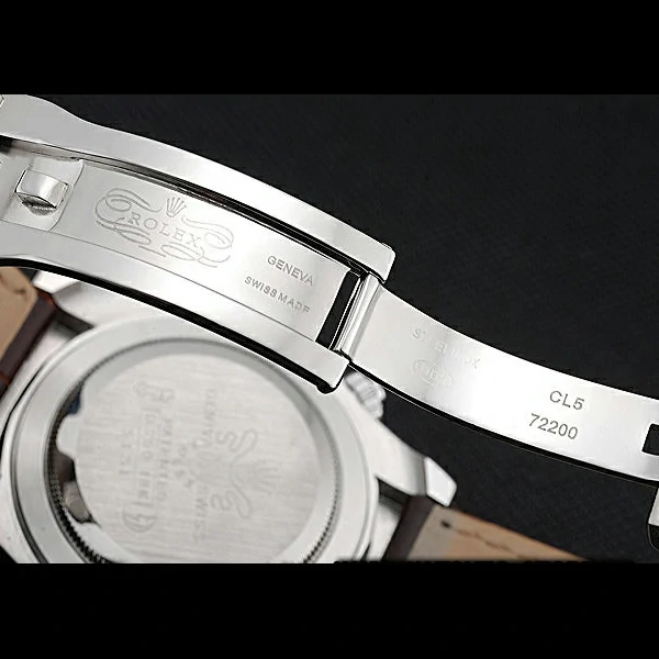 Rolex Cosmograph Daytona Stainless Steel Case Grey Racing Dial Leather Bracelet new60520