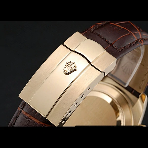 Rolex Cosmograph Daytona Gold Case White Dial Brown Leather Bracelet new60521