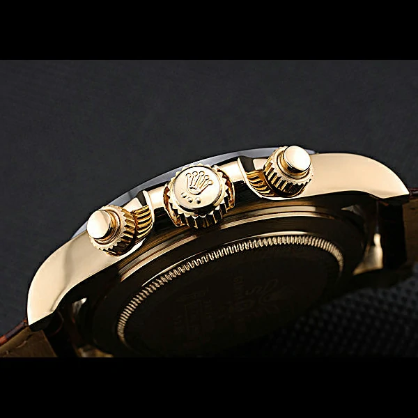 Rolex Cosmograph Daytona Gold Case White Dial Brown Leather Bracelet new60521