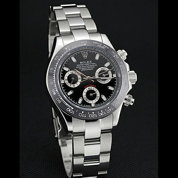 Rolex Cosmograph Daytona Stainless Steel Case Black Silver Subdials Stainless Steel new60523